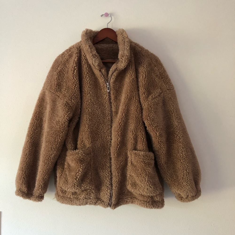 Fuzzy Teddy Bear Coat